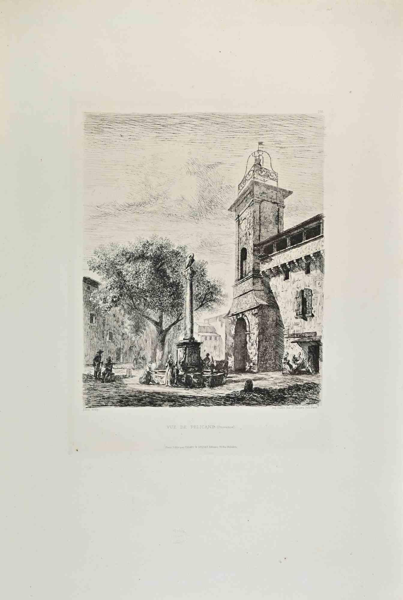 Vue de Pelicane is a black and white etching realized by Ignacio León y Escosura (1834 - 1901) in 1870s.

Titled in the lower.

Image size: 21cmx26cm.

Very Good condition.

Realized by Cadart for the "Société des Aquafortistes. Born on the