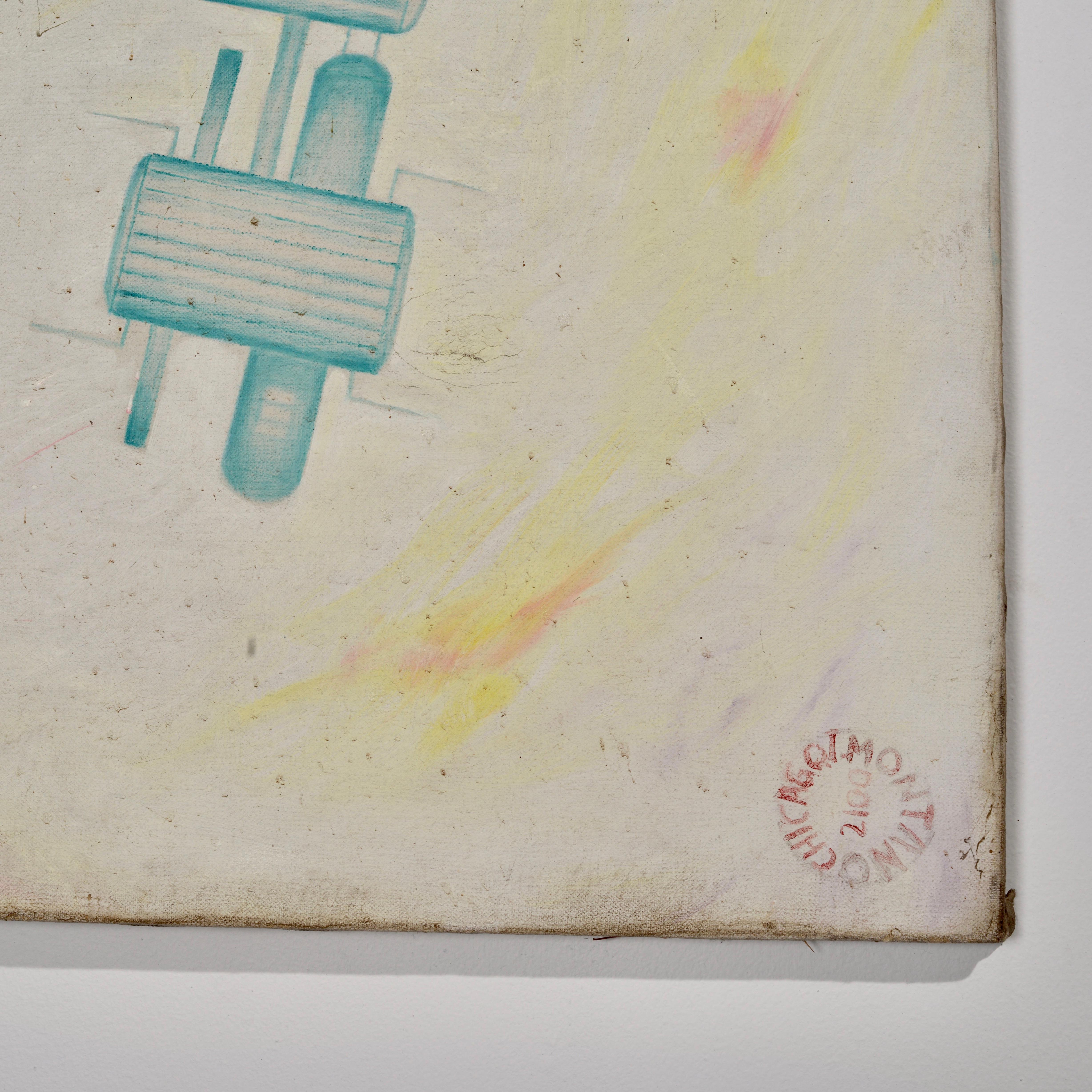 Toile Ignacio Montano - IntutionRealFuturism - mixed media original art en vente