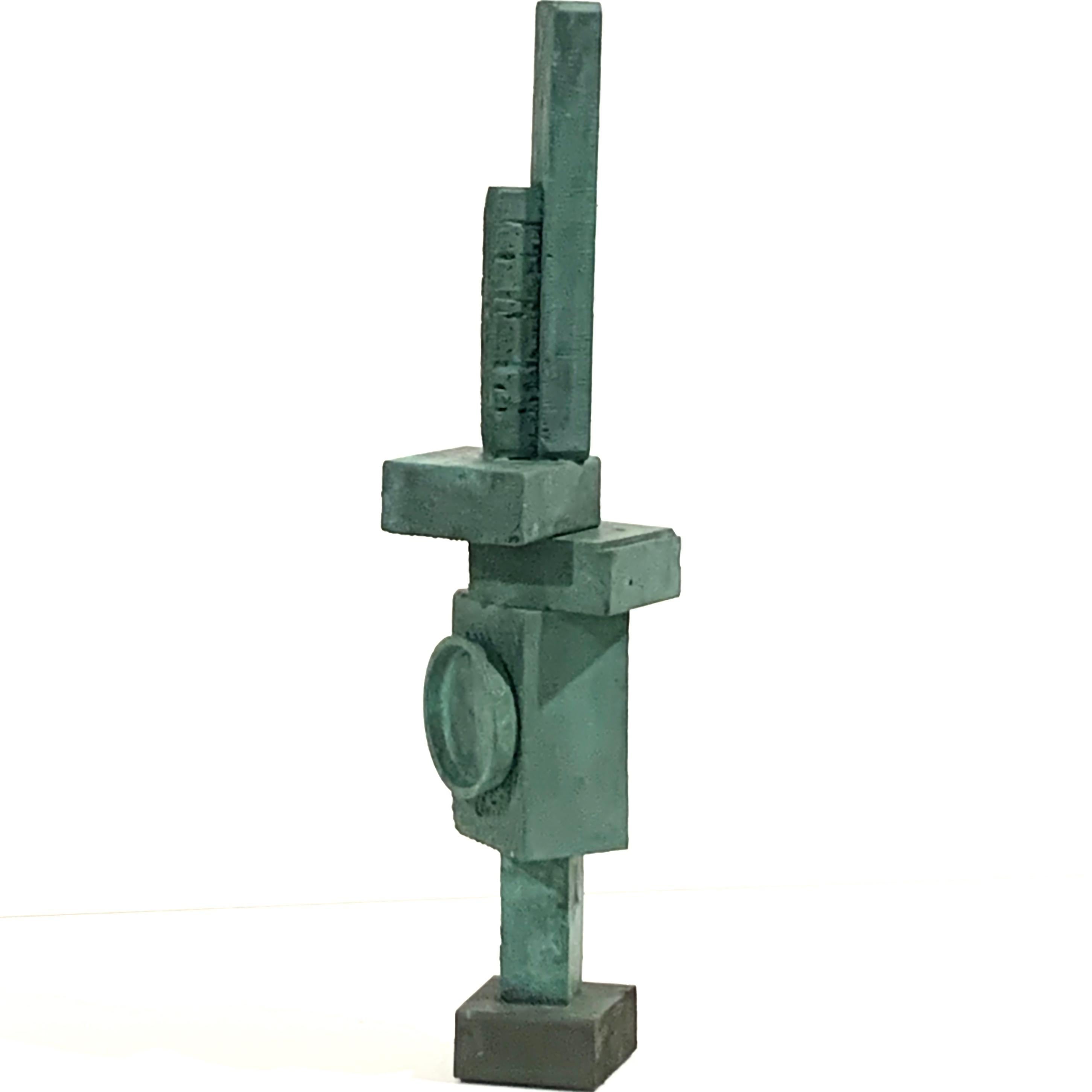'Ignacio' Tall TOTEM Sculpture with Weathered Bronze Finish by Judy Engel 3