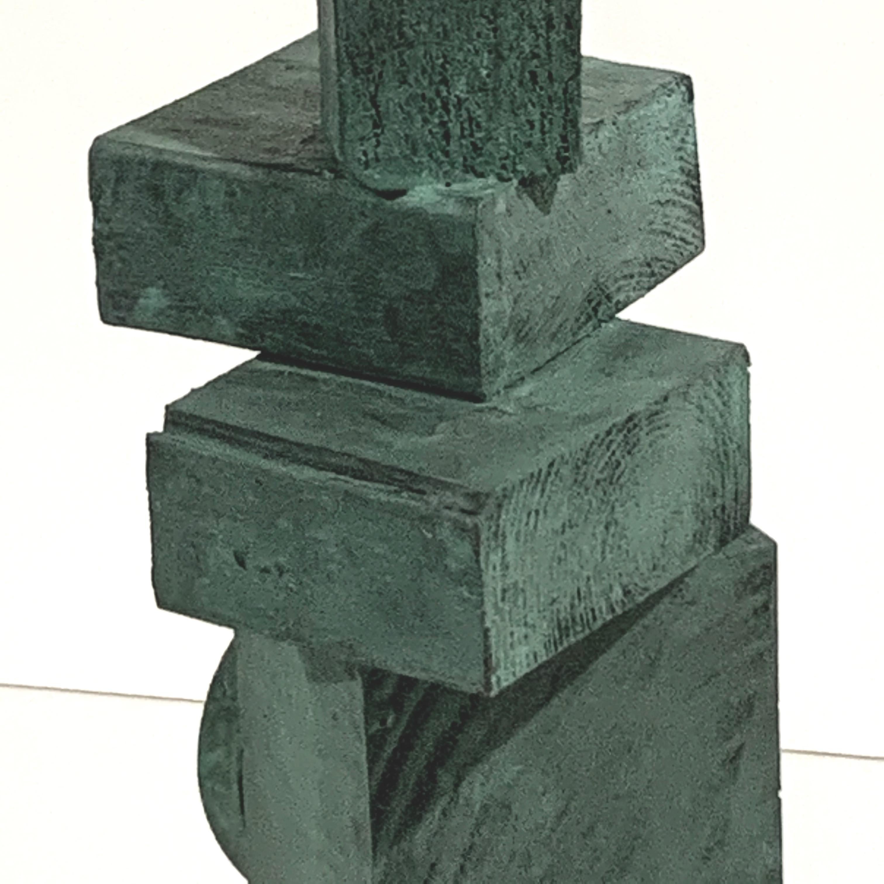 'Ignacio' Tall TOTEM Sculpture with Weathered Bronze Finish by Judy Engel 7