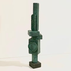 'Ignacio' Tall TOTEM Sculpture with Weathered Bronze Finish by Judy Engel