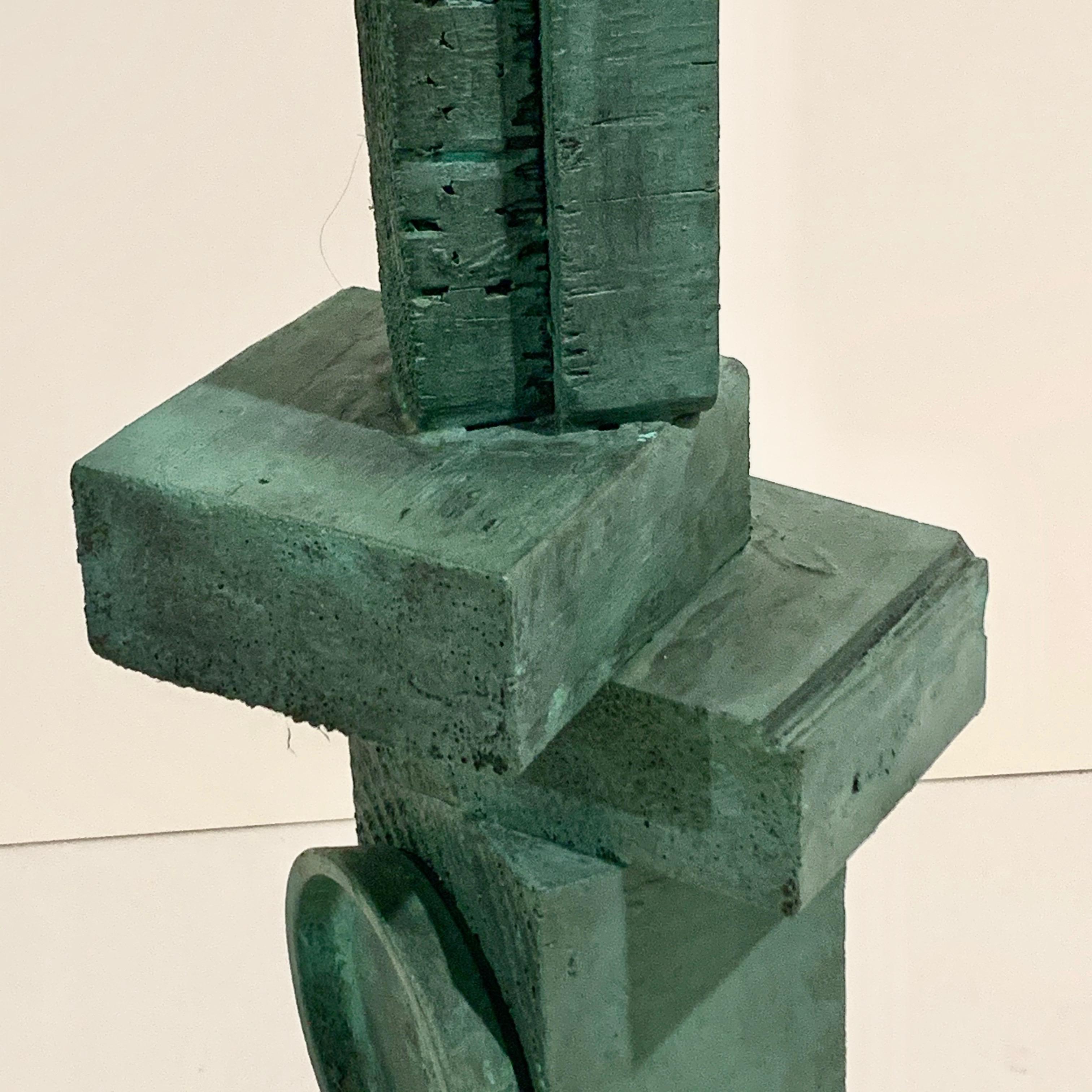 'Ignacio' Tall TOTEM Sculpture with Weathered Bronze Finish by Judy Engel In New Condition In Hudson, NY