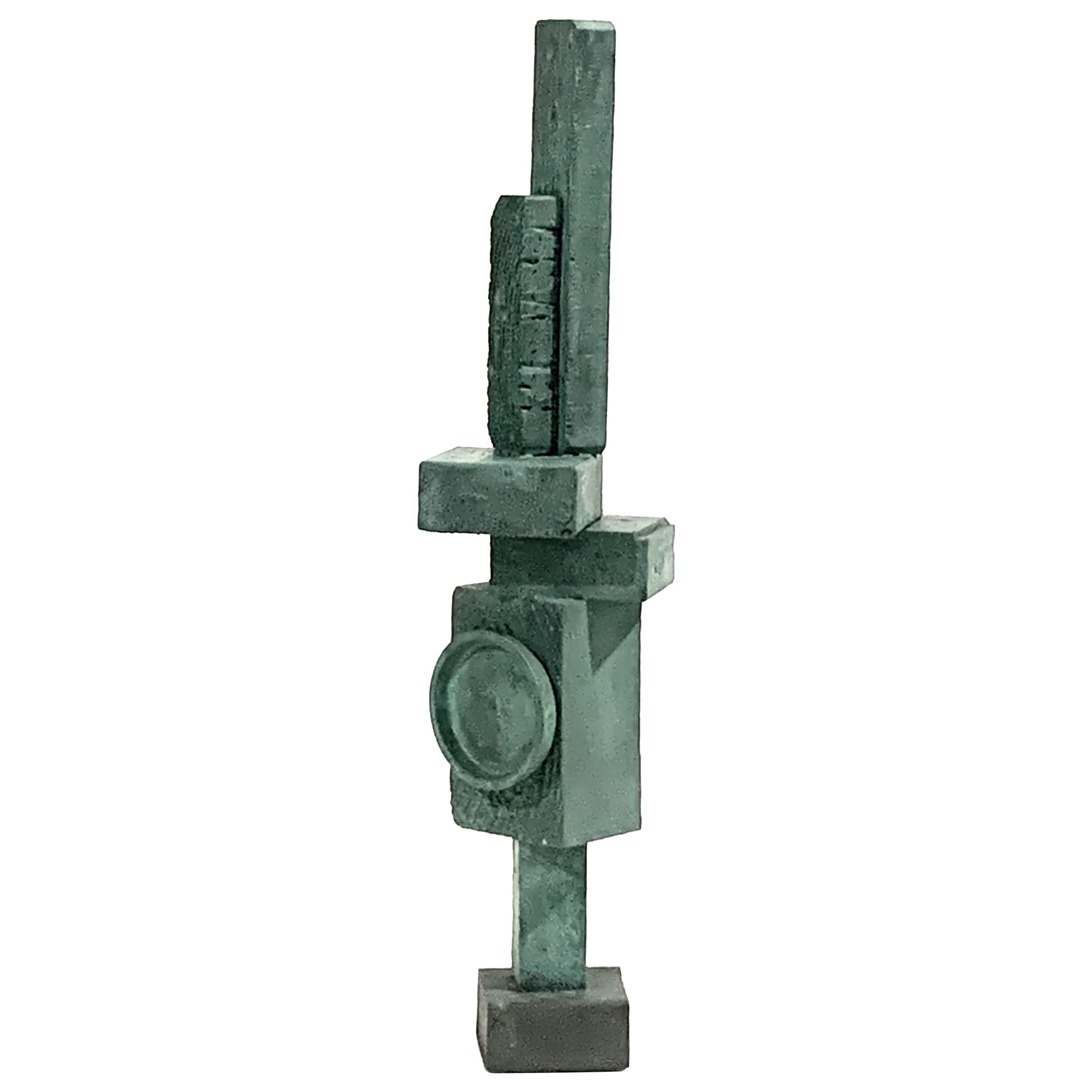 'Ignacio' Tall TOTEM Sculpture with Weathered Bronze Finish by Judy Engel