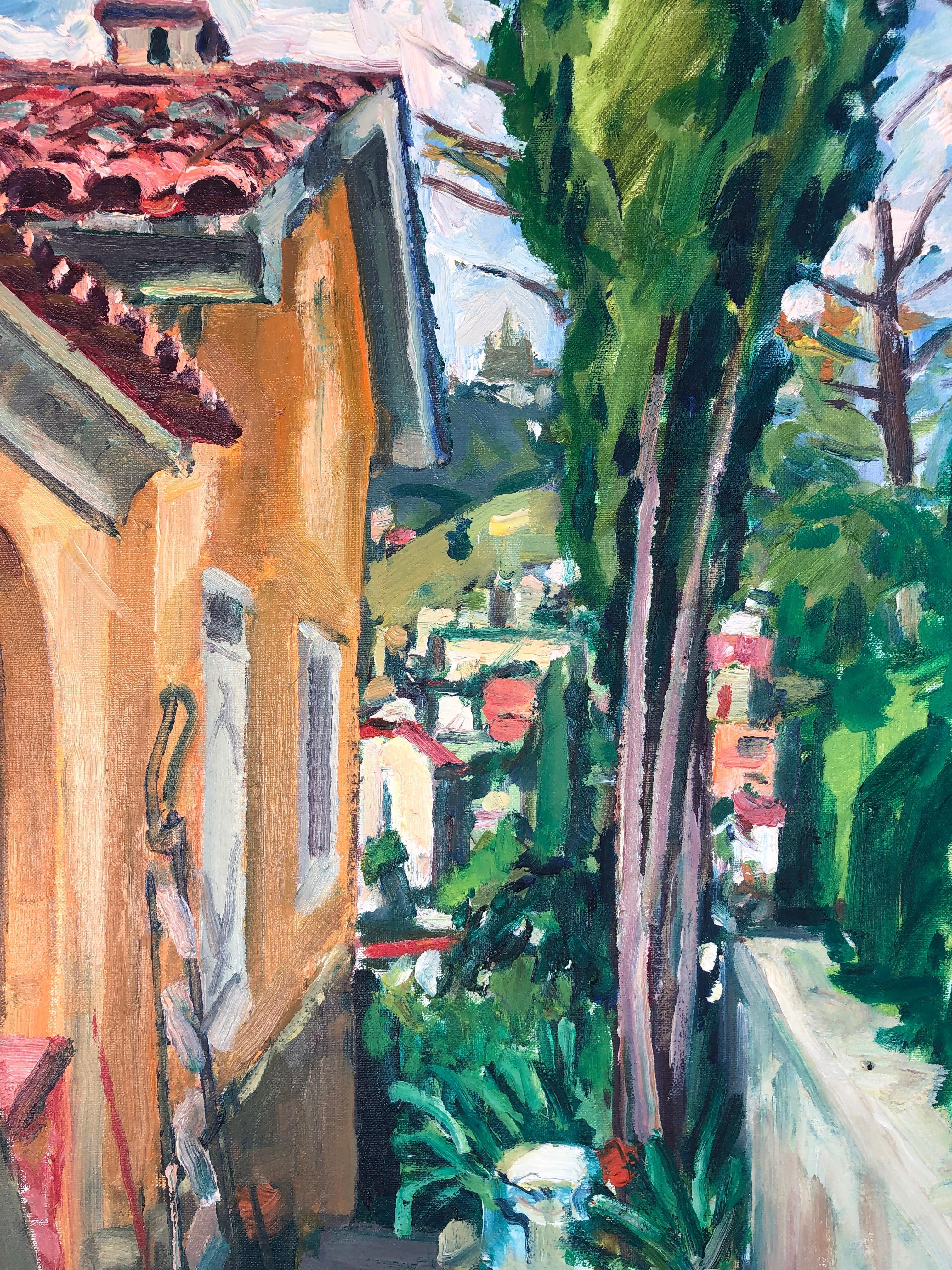 Garden Corner original fauvist oil on canvas landscape painting 2