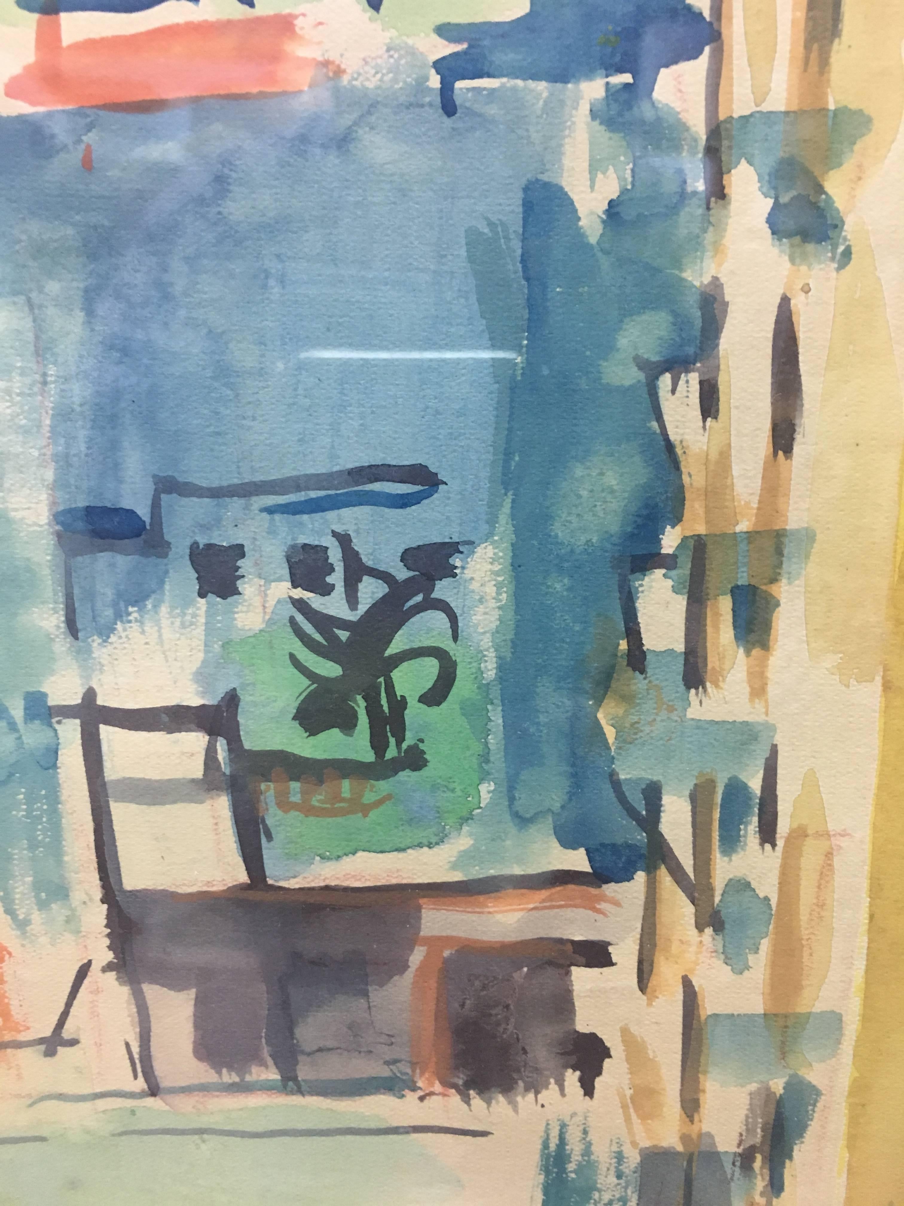 BARCELONA STREET peinture aquarelle originale. 
MUNDO Ignasi 
Ignasi Mundó a été formé à l'école de La Lonja, avec Joaquín Mir, Mariano Pidelaserra et Manolo Hugué. En 1945, il a reçu une bourse d'études pour Paris, et a ensuite effectué plusieurs