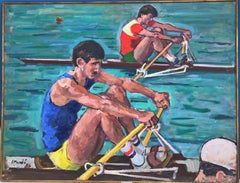 Olympisches reitendes Gemälde in Öl auf Leinwand, Sport