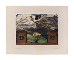 Electricity by Ignatius Taschner, Art Nouveau lithograph, 1897