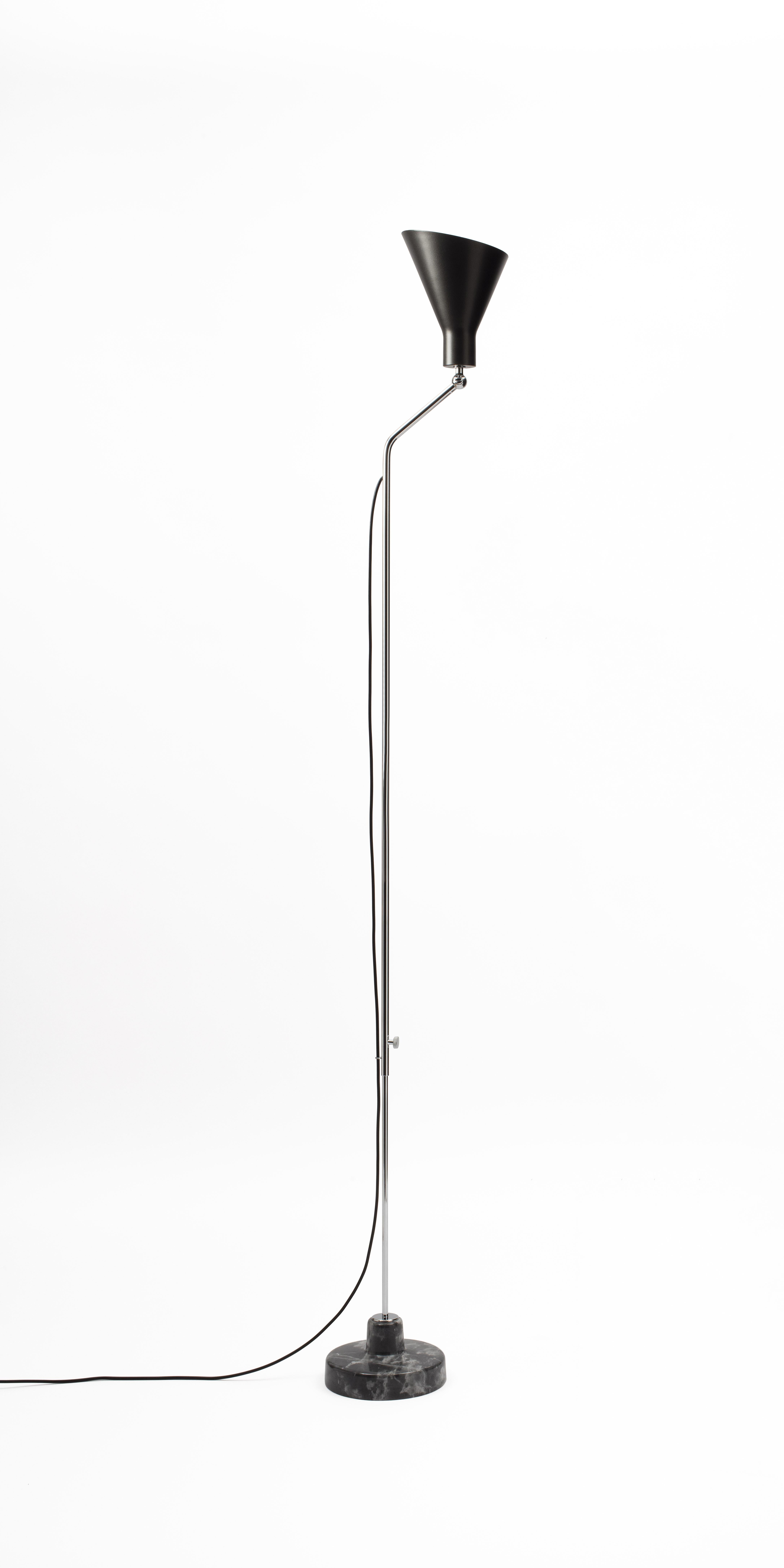 Ignazio Gardella Alzabile Floor Lamp in Brass and Gray Marble for Tato Italia For Sale 3