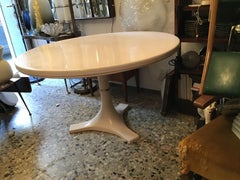 Ignazio Gardella and Anna Castelli Raund Table Metal Crome Plastic, 1966, Italy