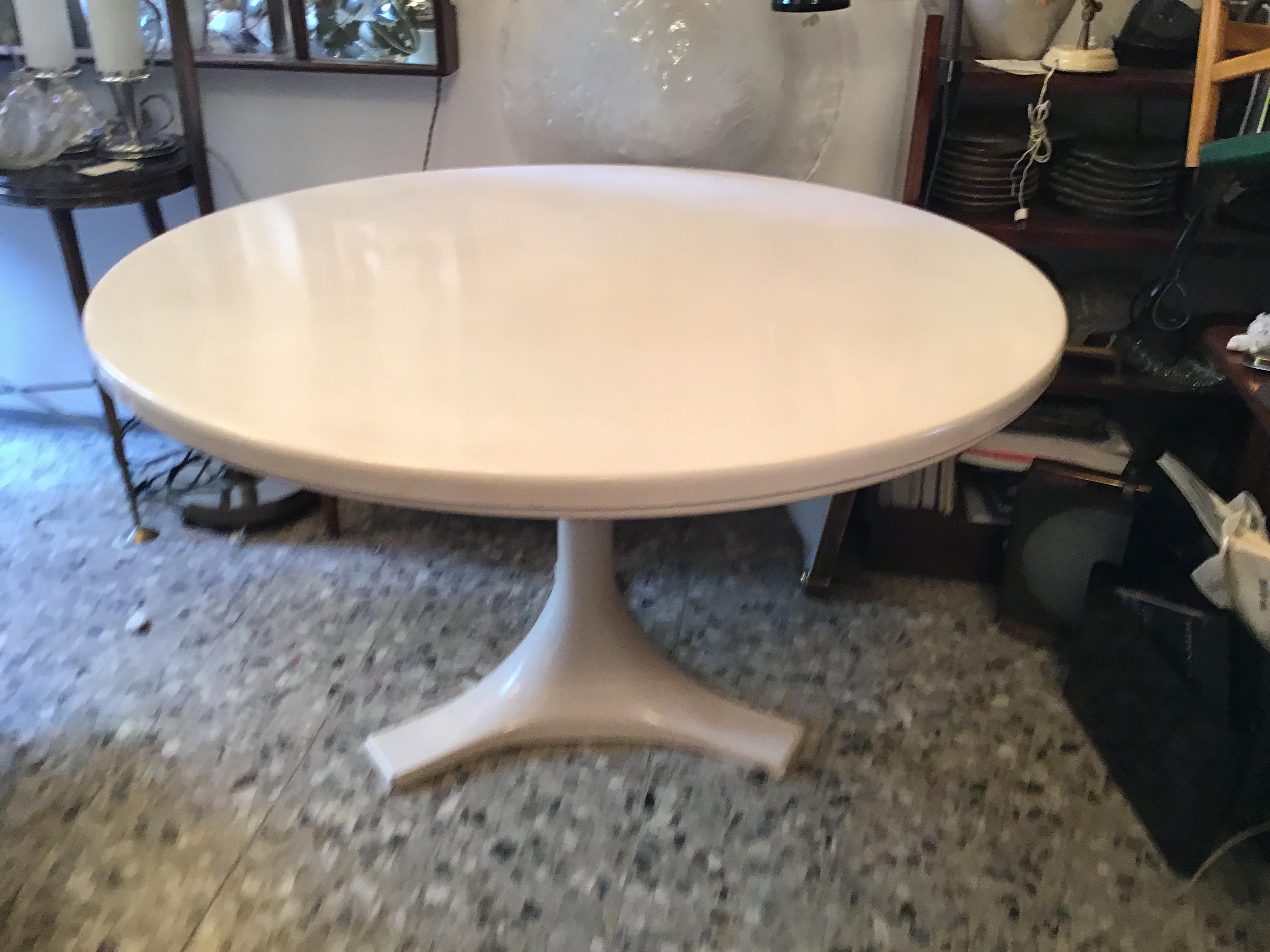 Other Ignazio Gardella and Anna Castelli Raund Table Metal Crome Plastic, 1966, Italy For Sale