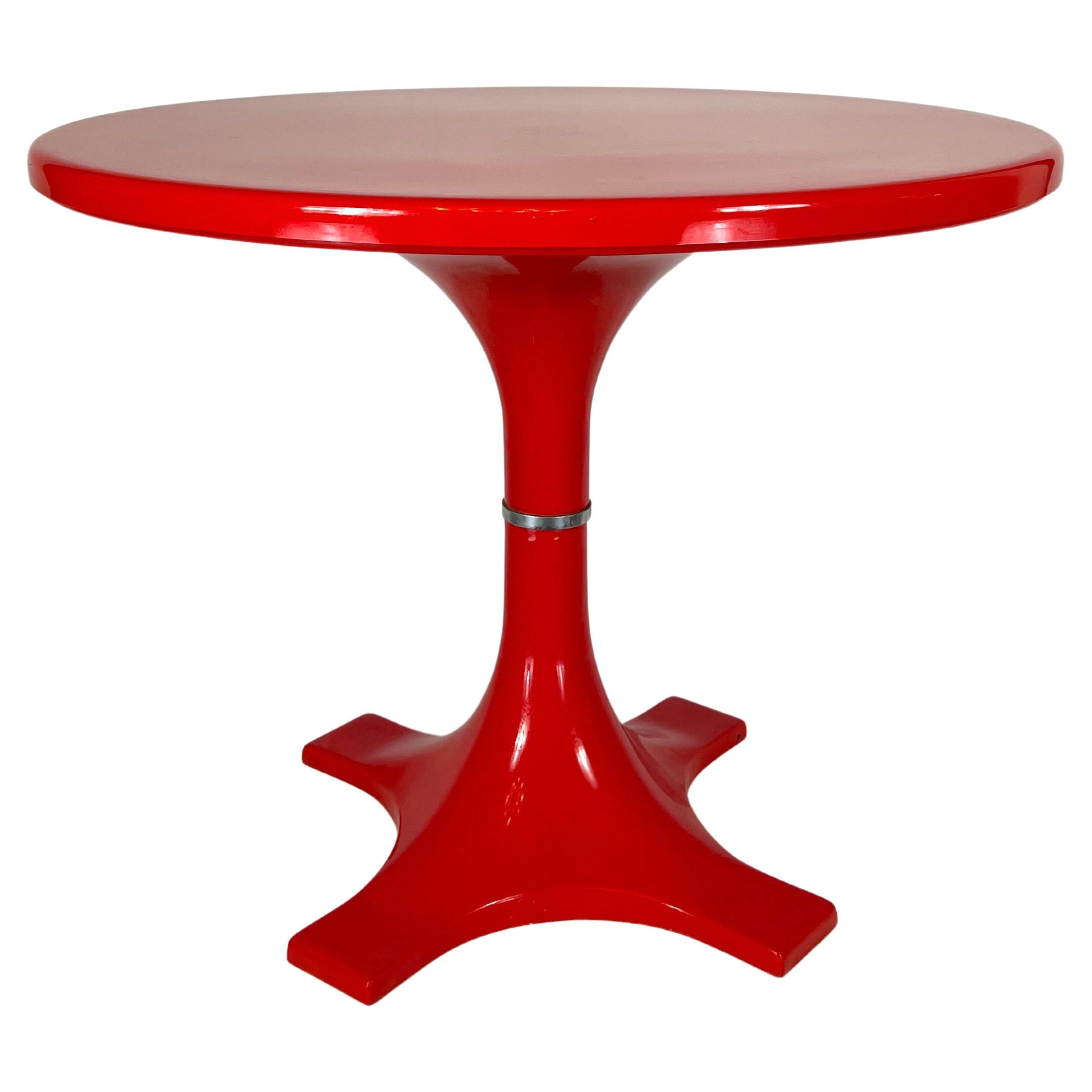 Ignazio Gardella and Anna Castelli Red Dining Table by Kartell, 1960s