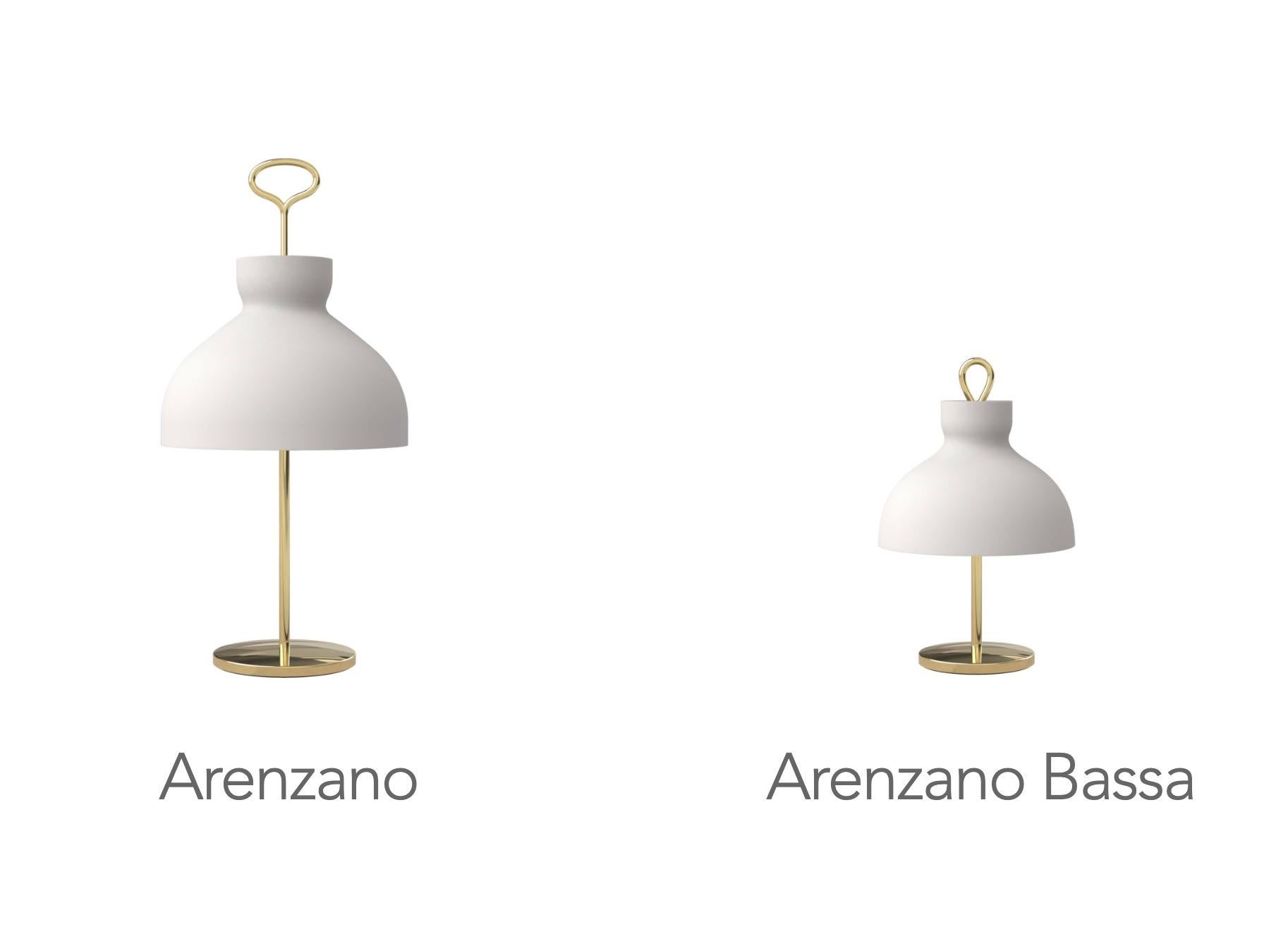 Ignazio Gardella 'Arenzano Bassa' Table Lamp in Brass and Glass For Sale 6