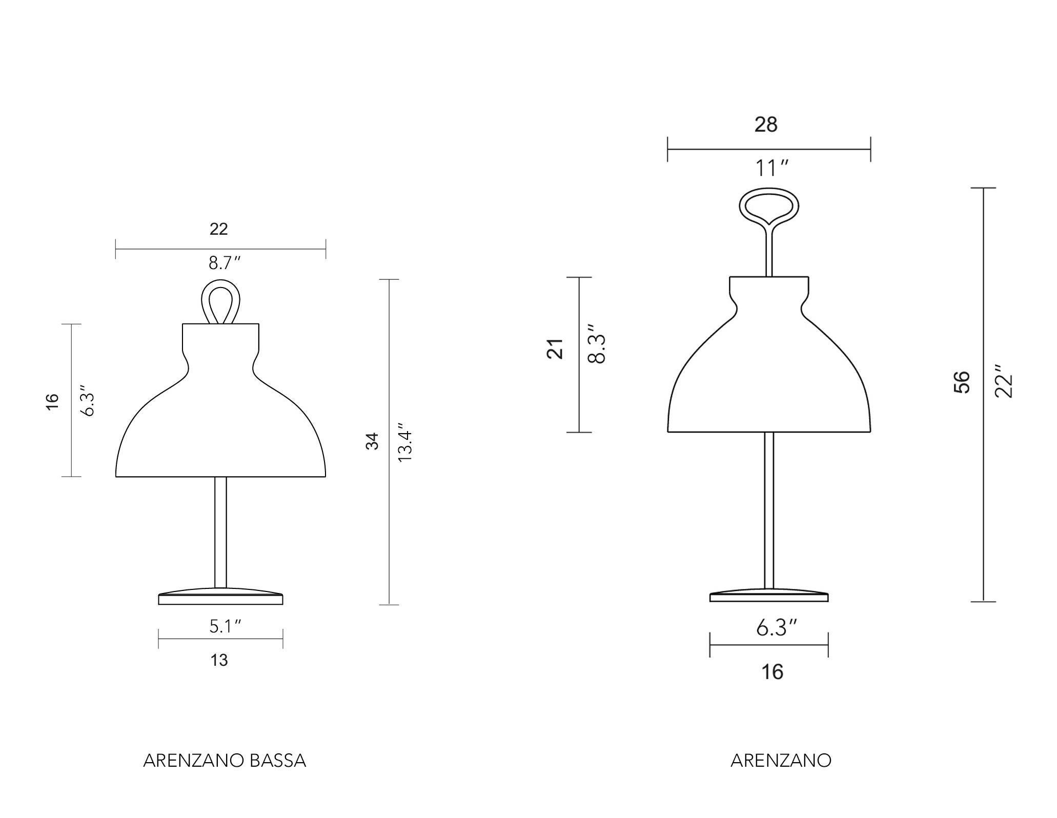 Ignazio Gardella 'Arenzano Bassa' Table Lamp in Glass and Satin Nickel For Sale 5
