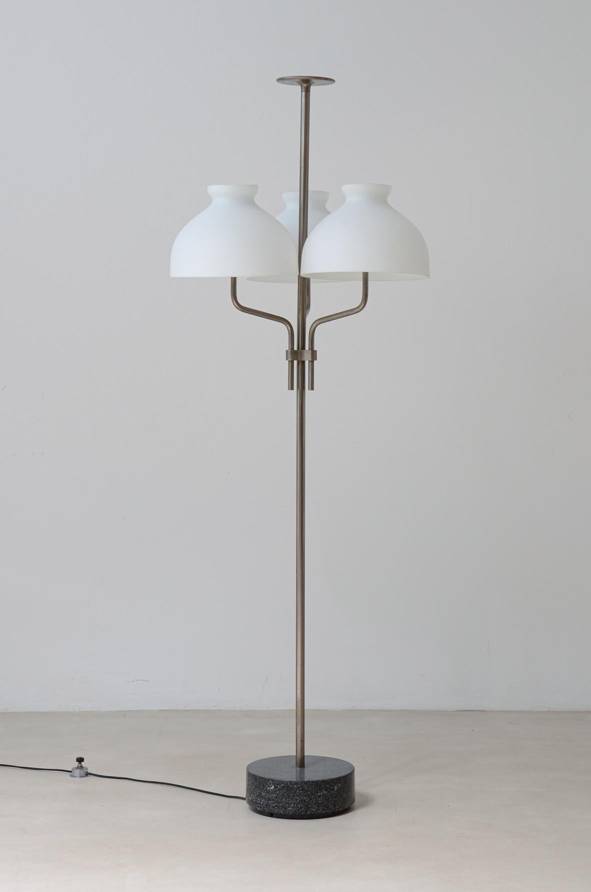 Italian Ignazio Gardella Arenzano model steel floor lamp For Sale