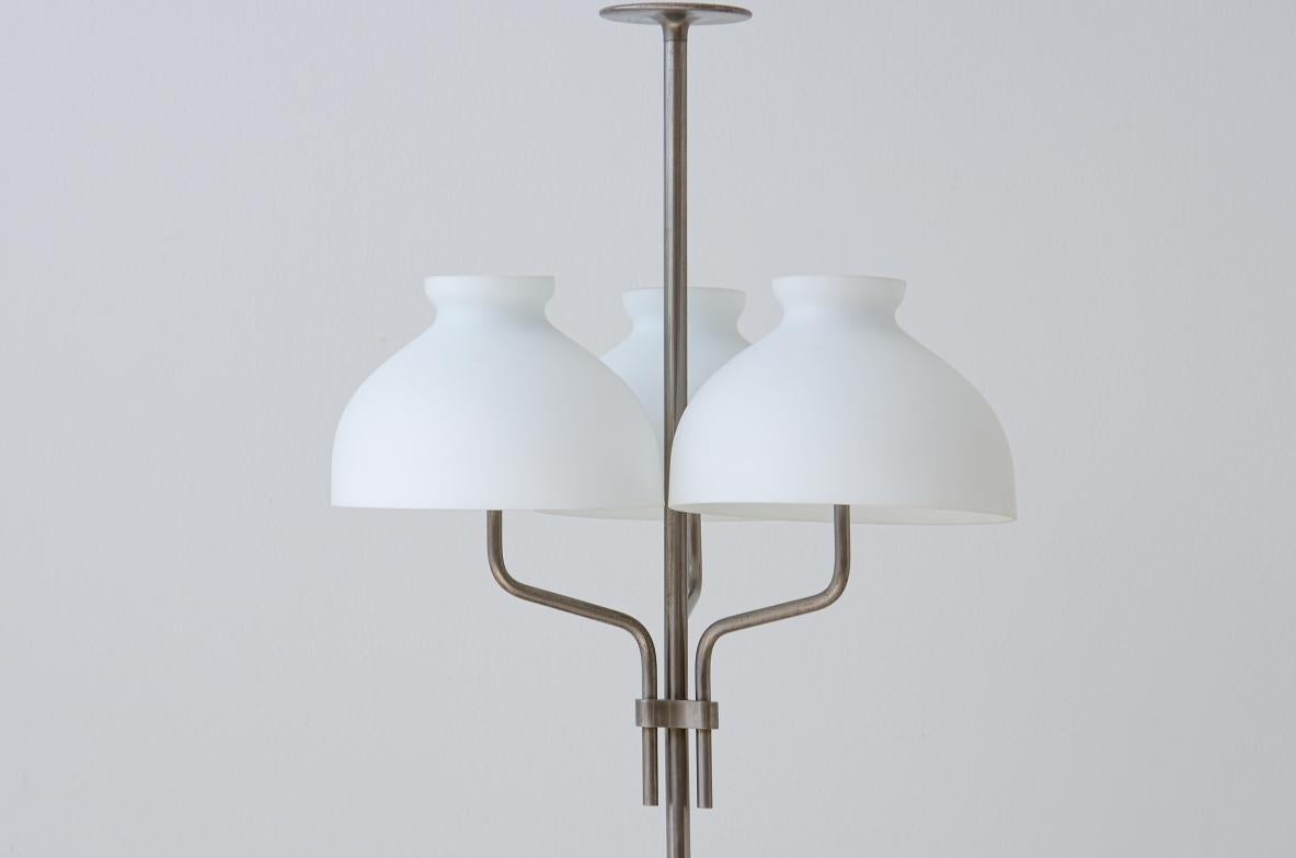 Ignazio Gardella Arenzano model steel floor lamp In Excellent Condition For Sale In Milano, IT