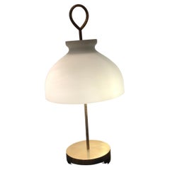 Ignazio Gardella Arenzano Table Lamp Brass Opaline Glass 1960