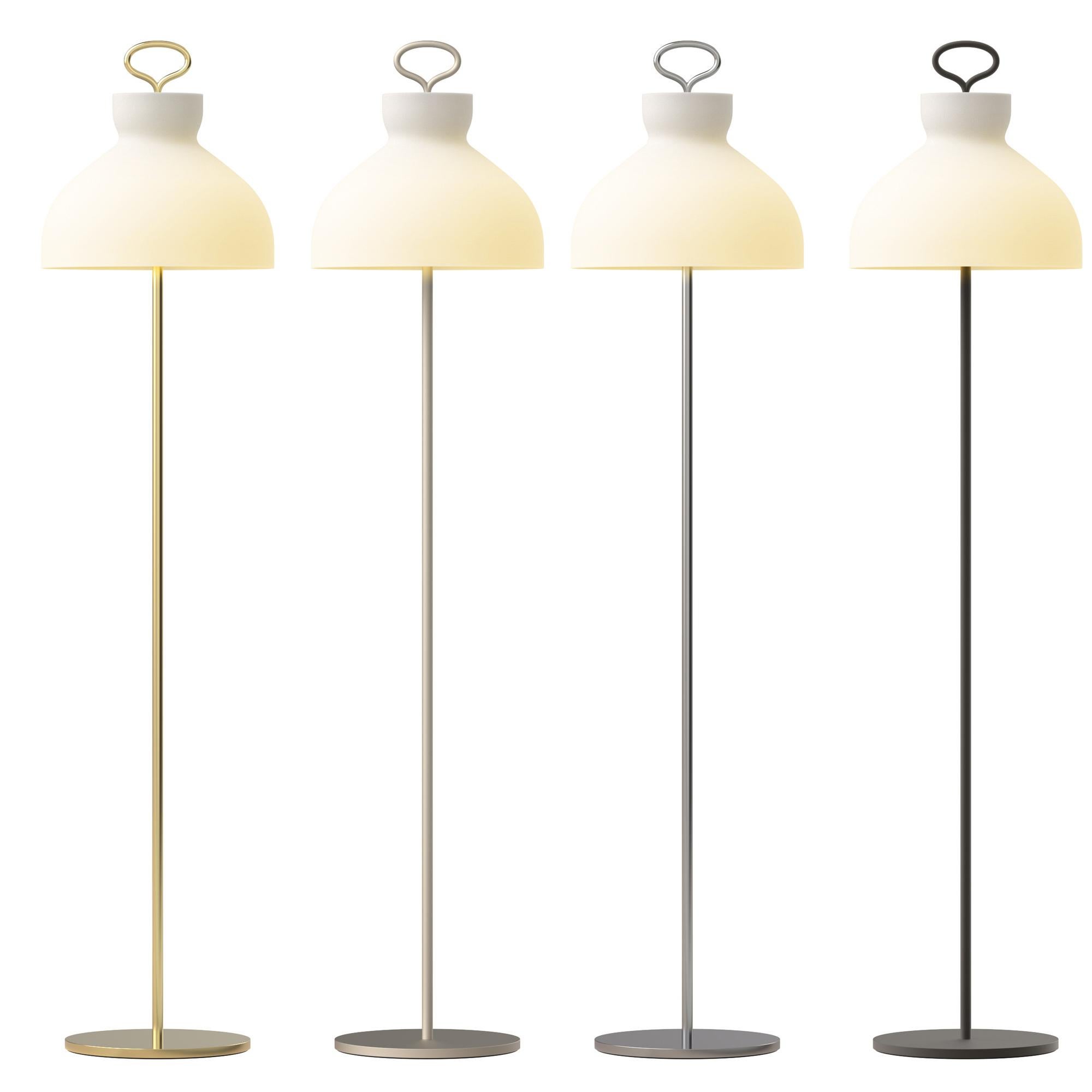 Ignazio Gardella 'Arenzano Terra' Floor Lamp in Brass and Glass In New Condition For Sale In Glendale, CA