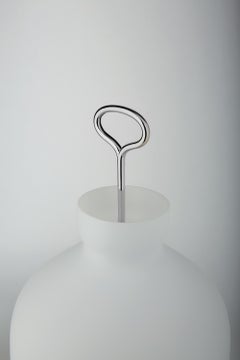 Ignazio Gardella 'Arenzano Terra' Floor Lamp in Chrome and Glass for Tato Italia