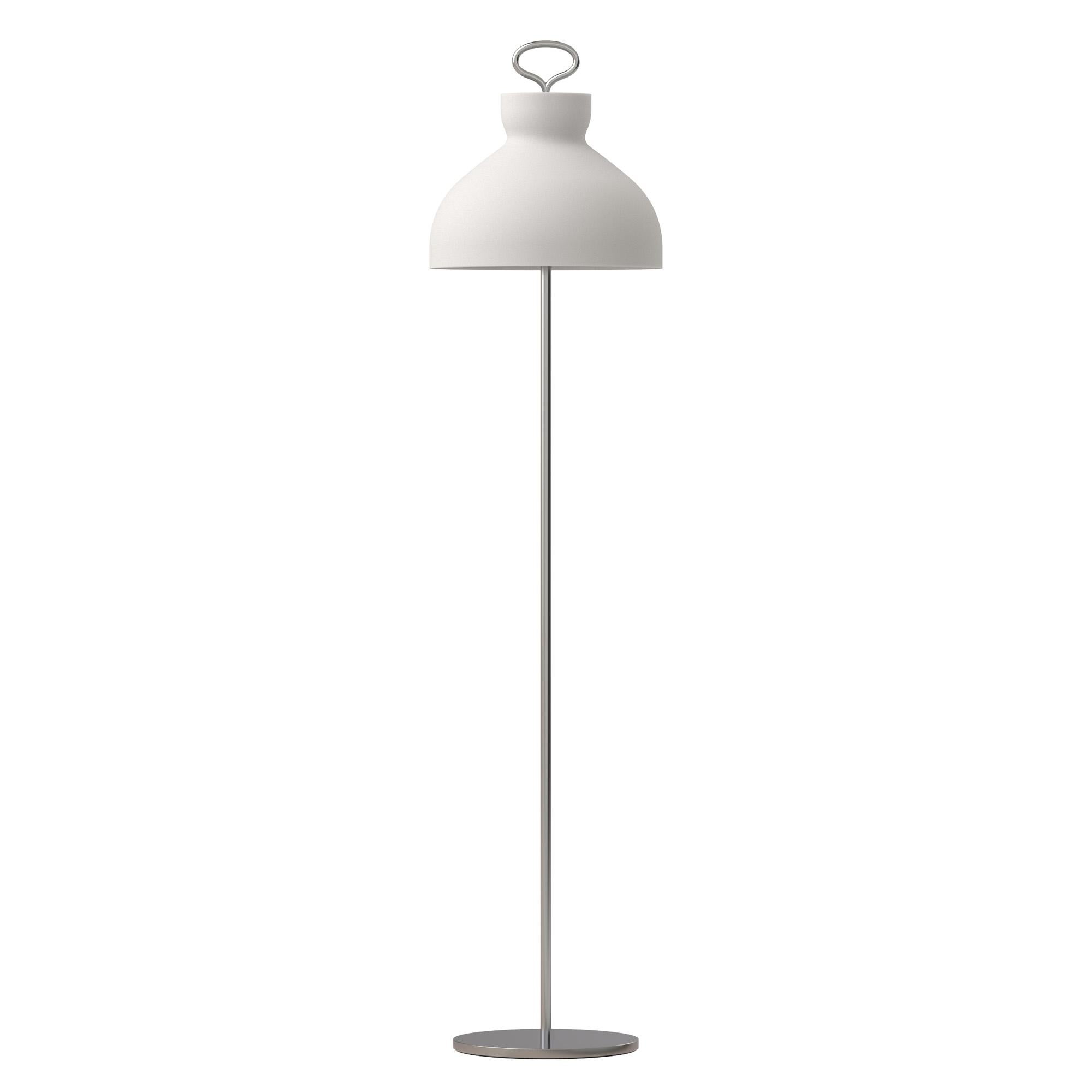 Italian Ignazio Gardella 'Arenzano Terra' Floor Lamp in Chrome and Glass For Sale