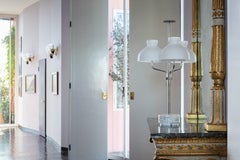 Ignazio Gardella 'Arenzano Tre Fiamme' Table Lamp in White Marble and Chrome