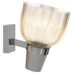 Ignazio Gardella 'Coppa Aperta Applique' Wall Lamp in Silver and Chrome