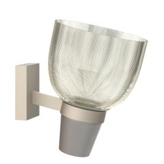 Ignazio Gardella 'Coppa Aperta Applique' Wall Lamp in Silver and Nickel