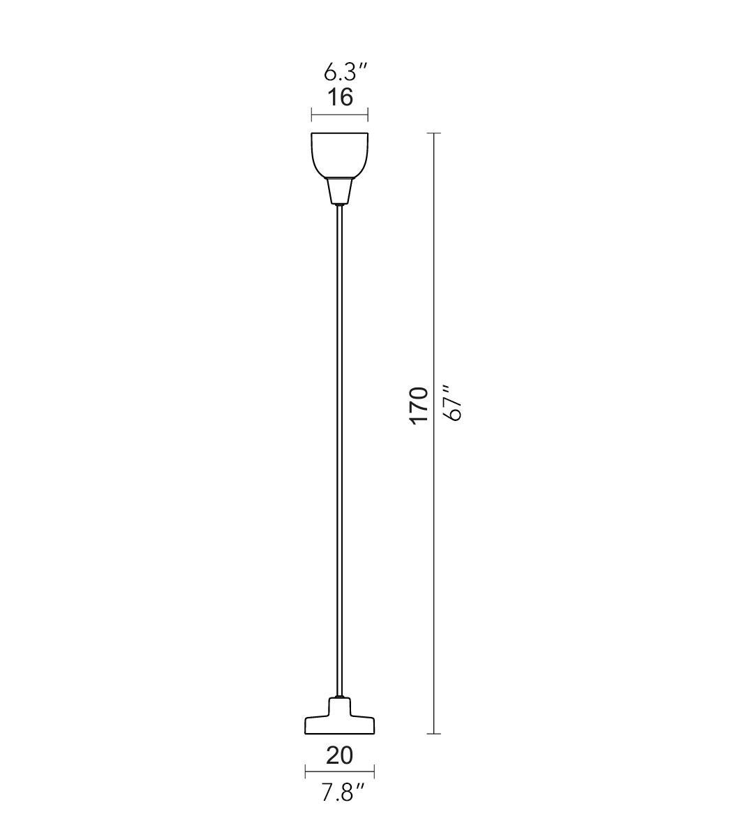 Laiton Ignazio Gardella - Lampadaire 'Coppa Aperta Piantana' en marbre noir et laiton en vente