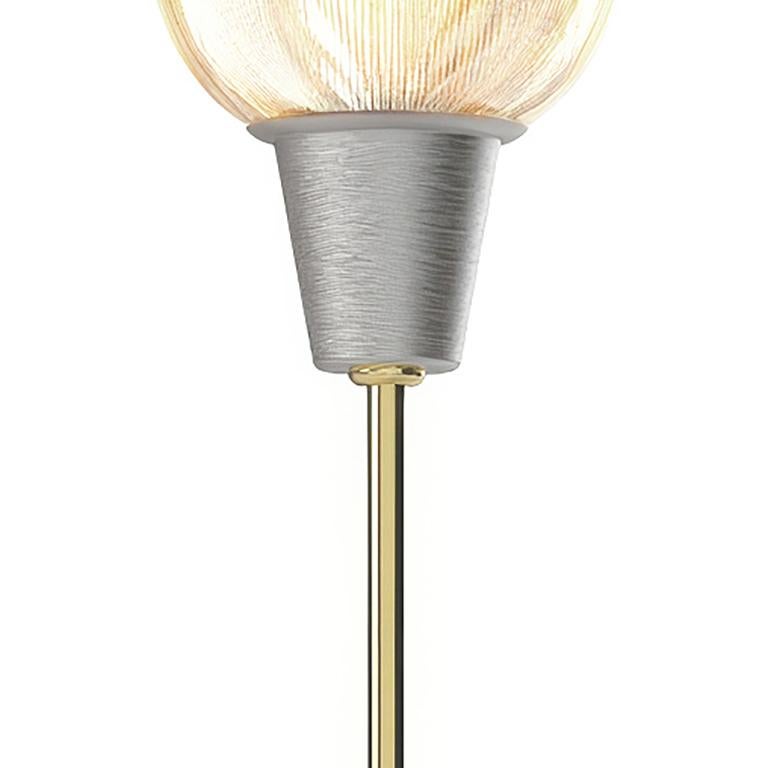 Mid-Century Modern Ignazio Gardella 'Coppa Aperta Piantana' Floor Lamp in White Marble and Brass For Sale