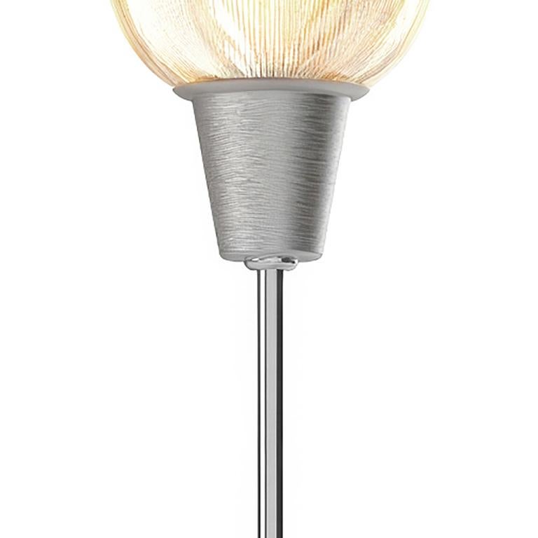 Italian Ignazio Gardella 'Coppa Aperta Piantana' Floor Lamp in White Marble and Chrome For Sale