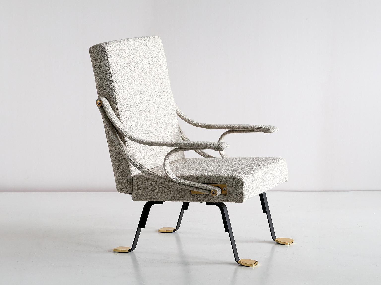 Modern Ignazio Gardella 'Digamma' Armchair in Beige Raf Simons Kvadrat Bouclé Fabric