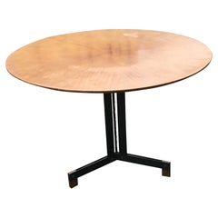 Ignazio Gardella Dining Table Brass Iron Wood, 1950, Italy