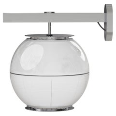 Lampe murale Doppio Vetro d'Ignazio Gardella en chrome et verre pour Tato Italia