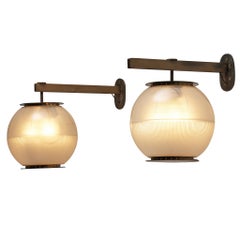 Ignazio Gardella "Doppio Vetro" Wall Lights Model LP7