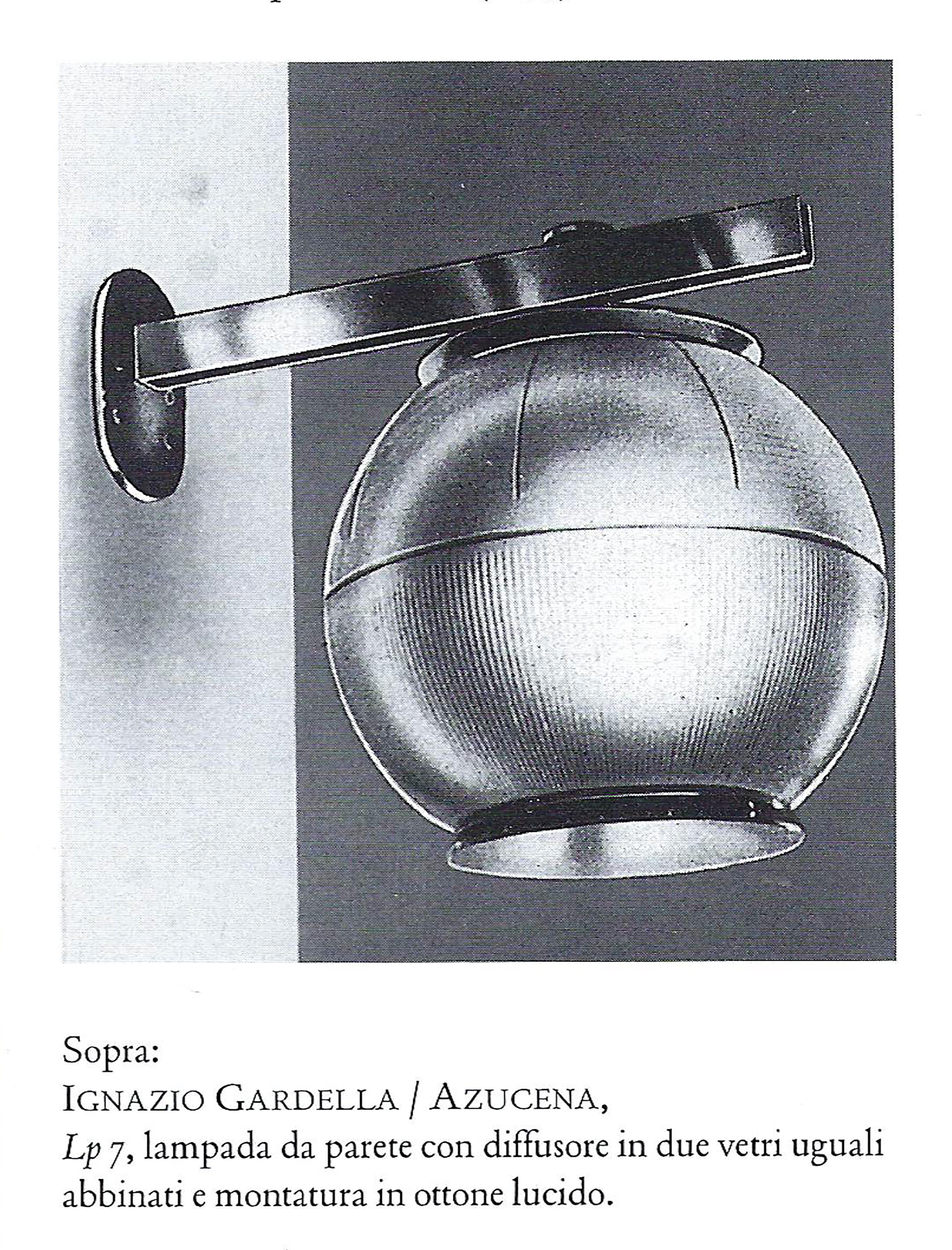 Ignazio Gardella for Azuccena Pair of Wall Lights Model Lp 7, Italy, 1955 For Sale 7