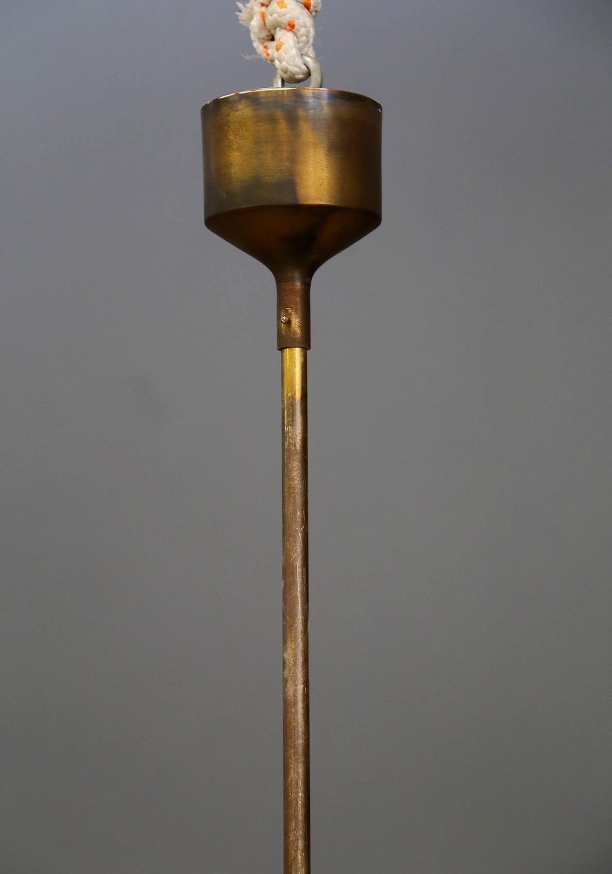Brass Ignazio Gardella for Azucena Ceiling Lamp Model “LP 8”, 1955
