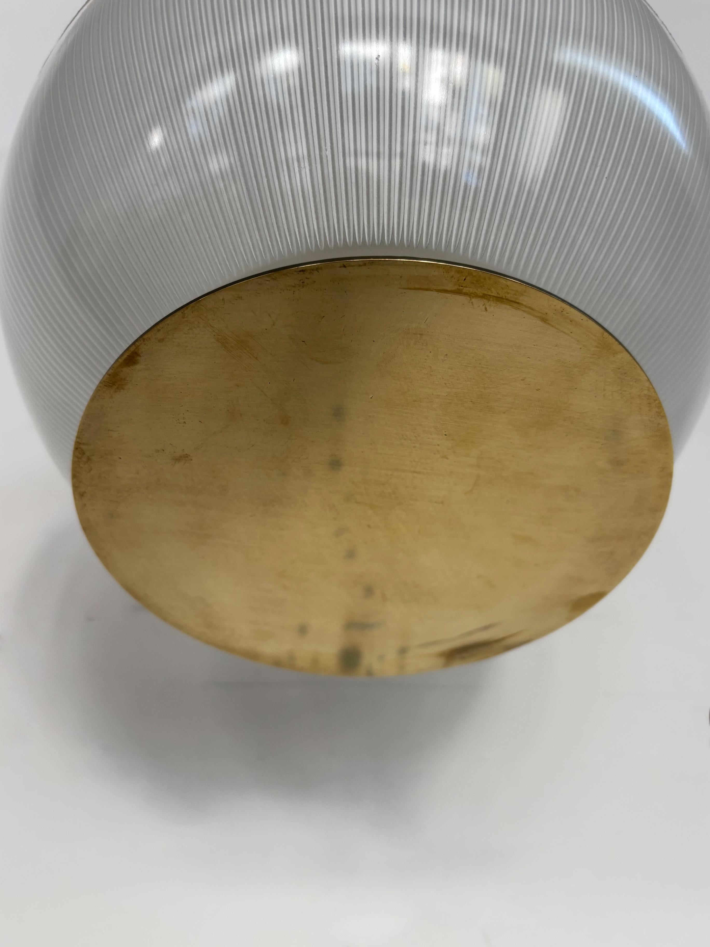 Ignazio Gardella for Azucena Italian LP7 Brass Glass Wall Lignt Sconce 1950s en vente 3