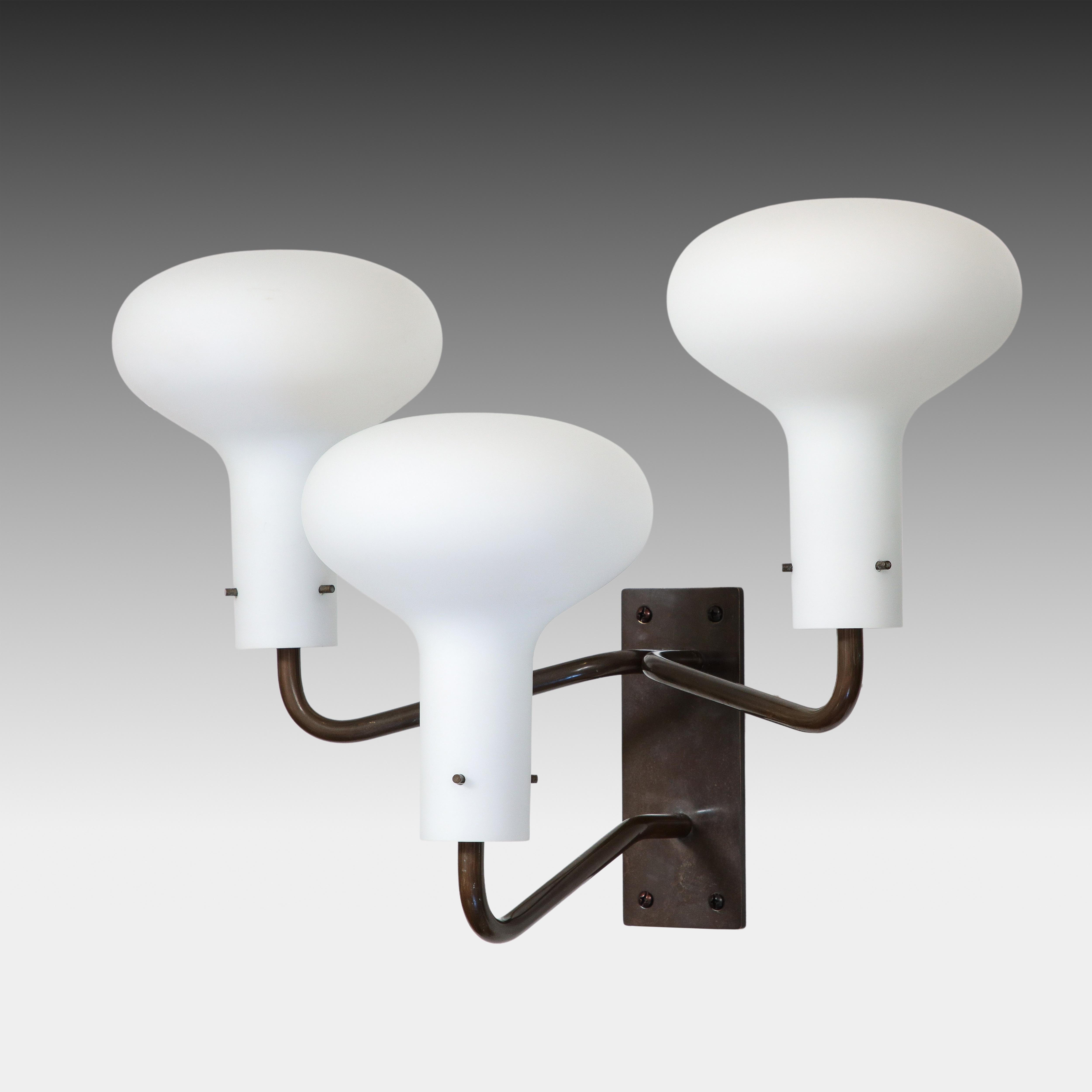 Ignazio Gardella for Azucena Pair of Wall Lights Model LP12, Italy, 1950s For Sale 2