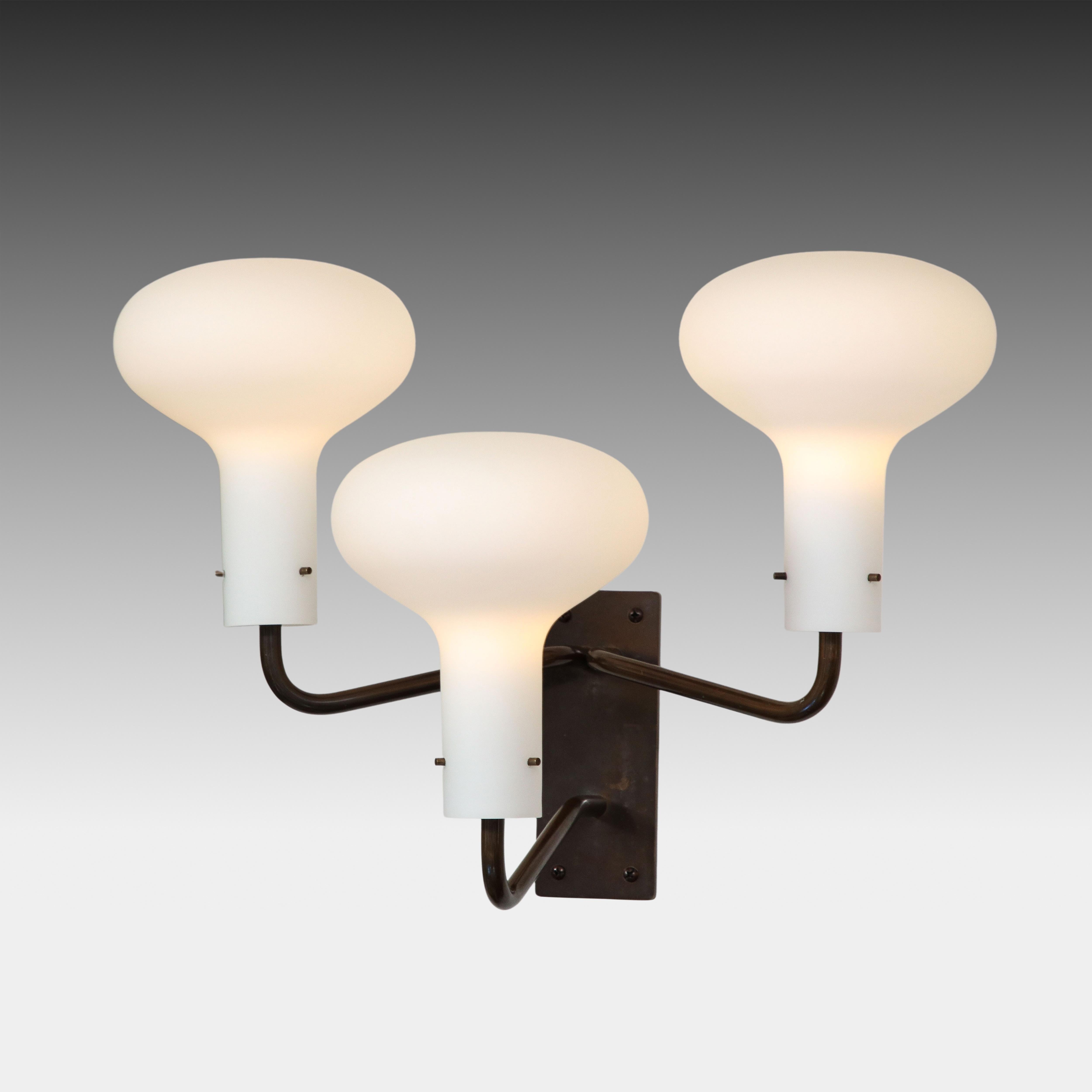 Italian Ignazio Gardella for Azucena Pair of Wall Lights Model LP12, Italy, 1950s For Sale