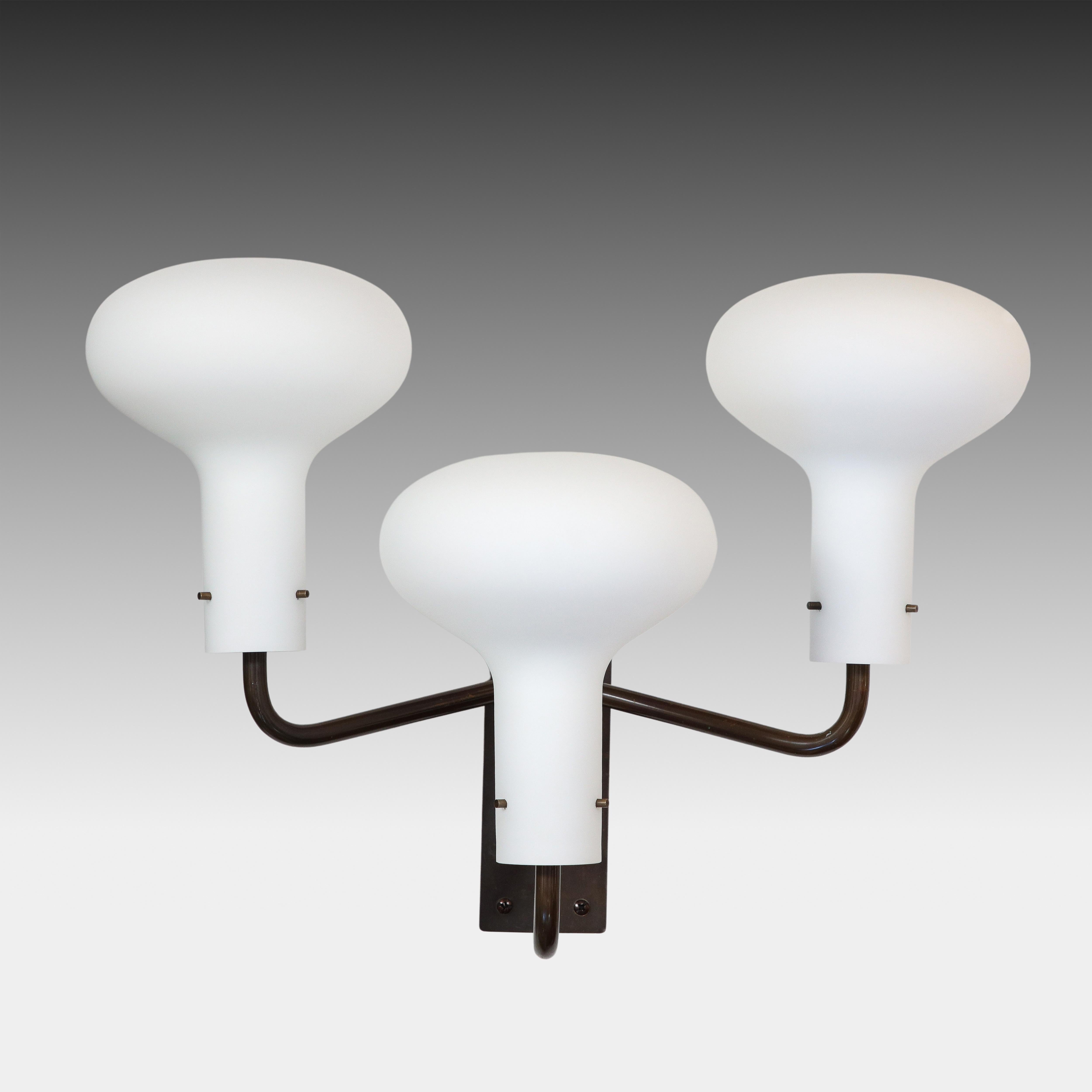 Mid-20th Century Ignazio Gardella for Azucena Pair of Wall Lights Model LP12, Italy, 1950s For Sale