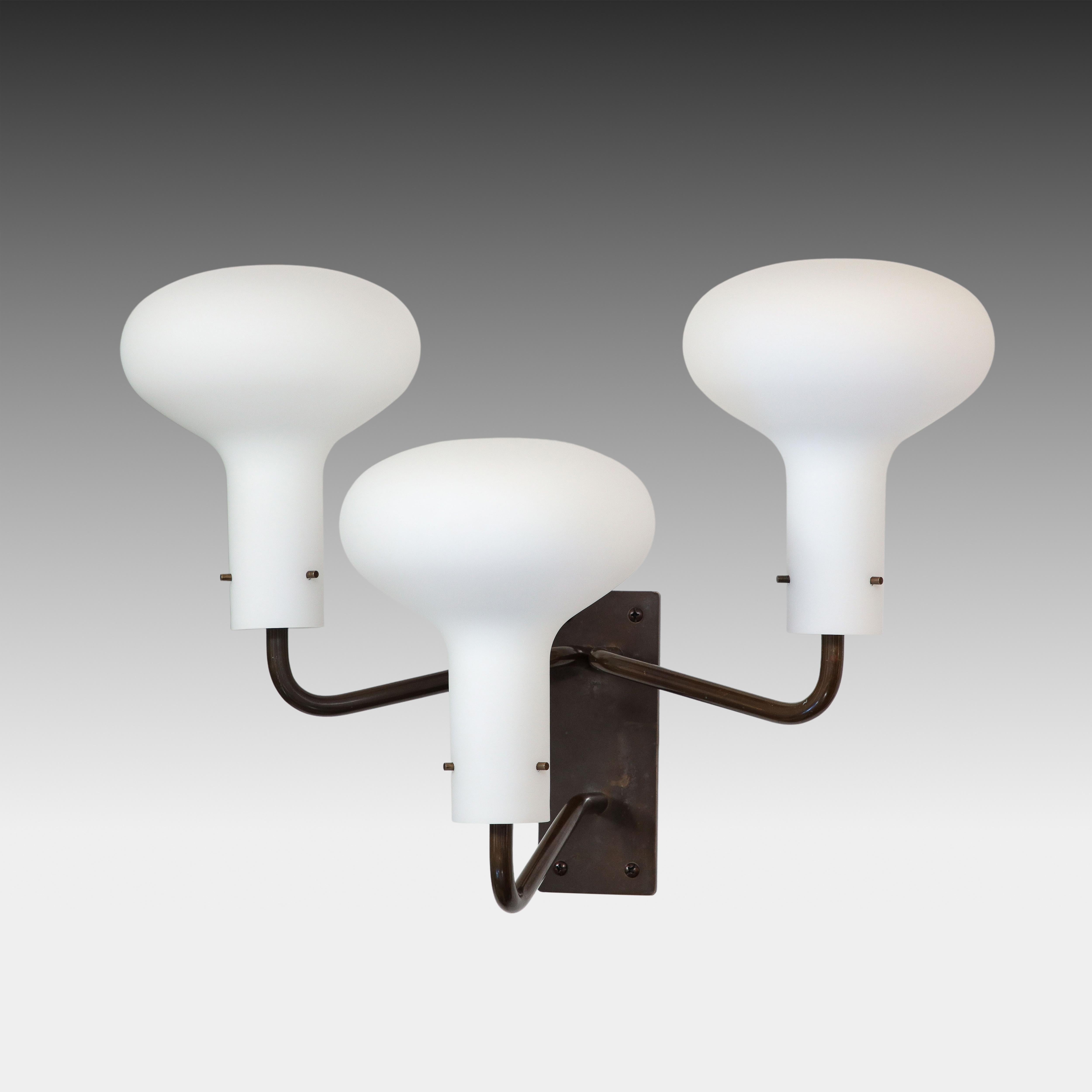 Ignazio Gardella for Azucena Pair of Wall Lights Model LP12, Italy, 1950s For Sale 1