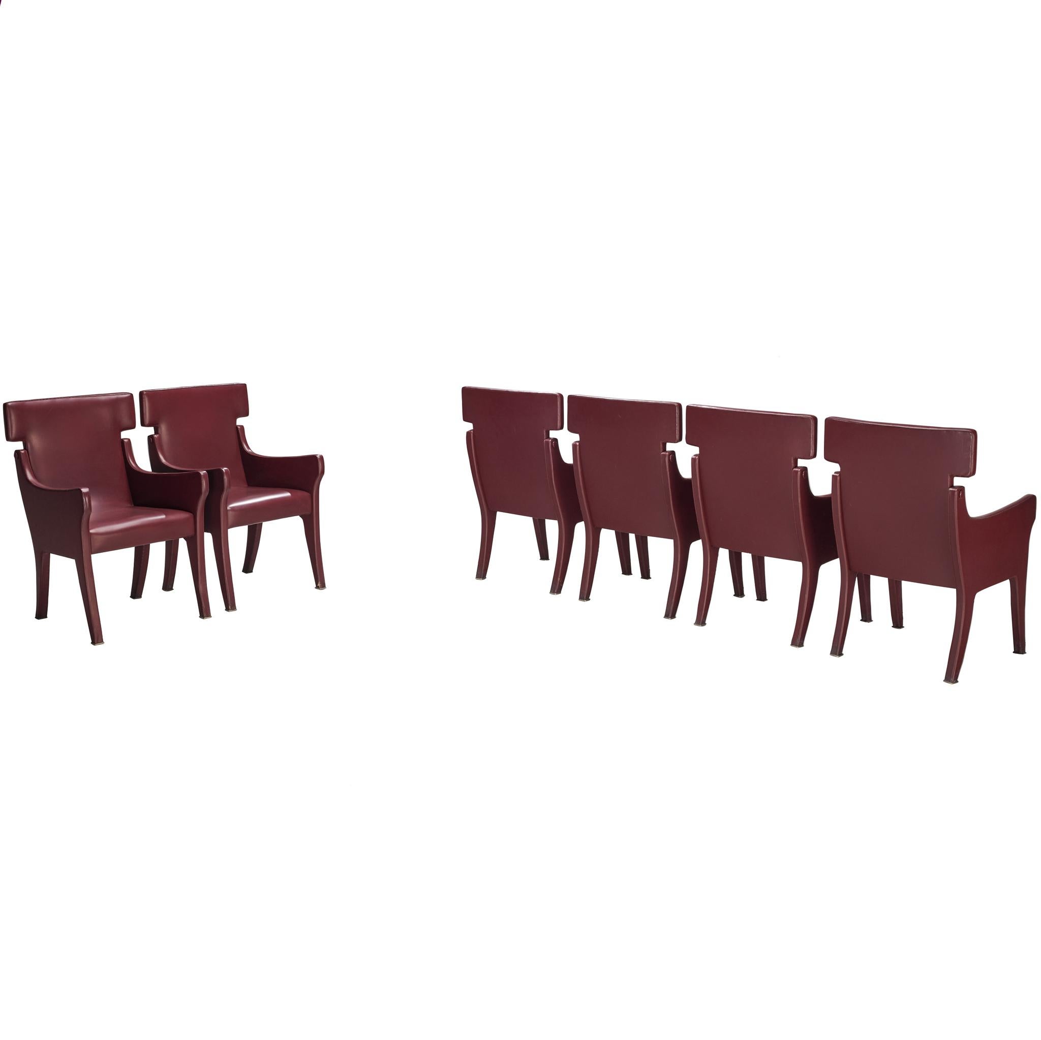 Ignazio Gardella pour Azucena Ensemble de six fauteuils "R63". en vente