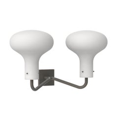 Lampada da parete a 2 bracci 'Galleria' di Ignazio Gardella in bronzo satinato per Tato Italia