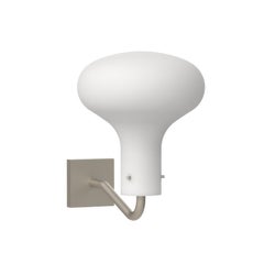 Ignazio Gardella 'Galleria' Wall Lamp in Satin Nickel and Glass for Tato Italia