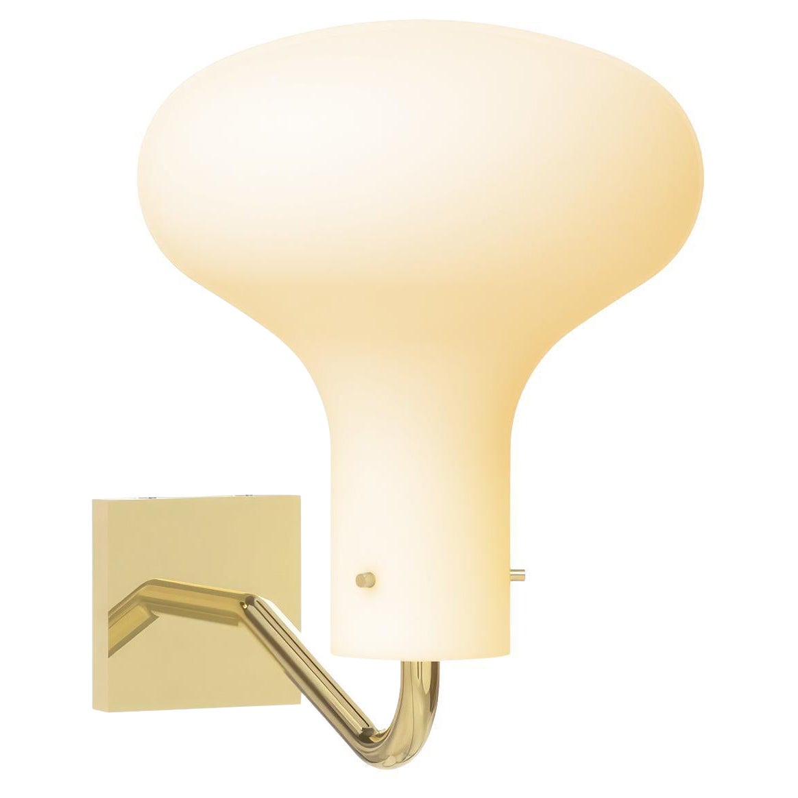 Ignazio Gardella für Tato Italia: Wandleuchte „Galleria“ aus Messing und Glas im Angebot