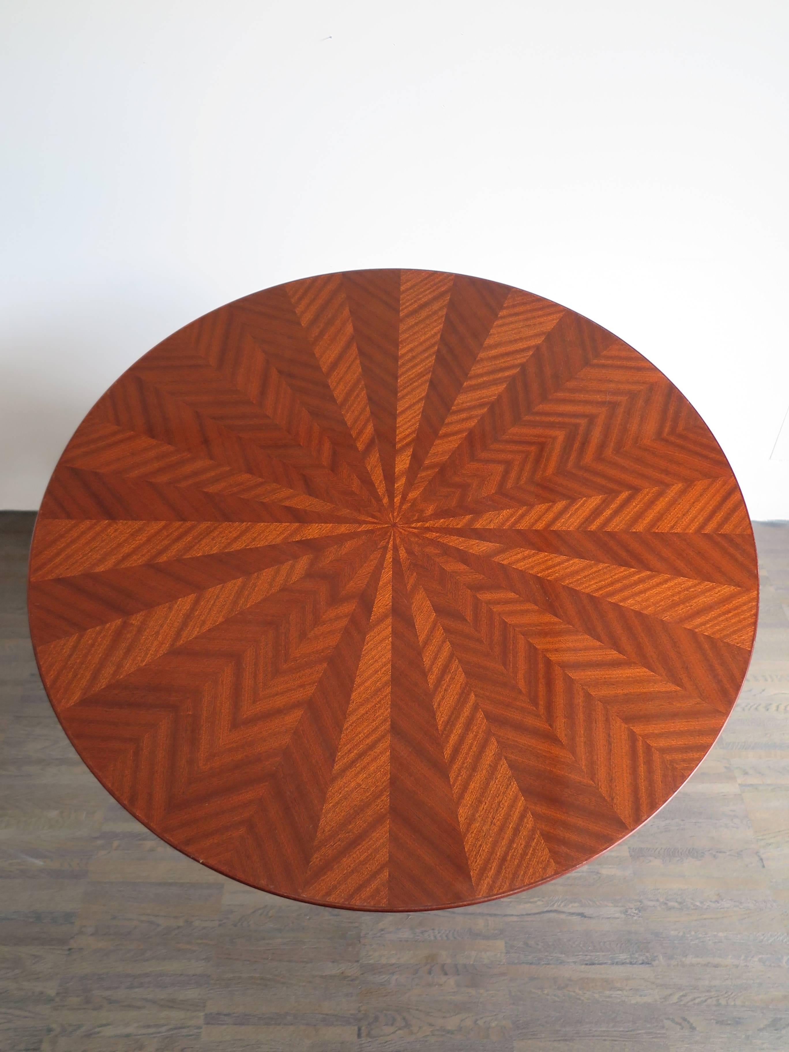 Veneer Ignazio Gardella Italian Wood Brass Mid-Century Modern Table for Azucena, 1950s