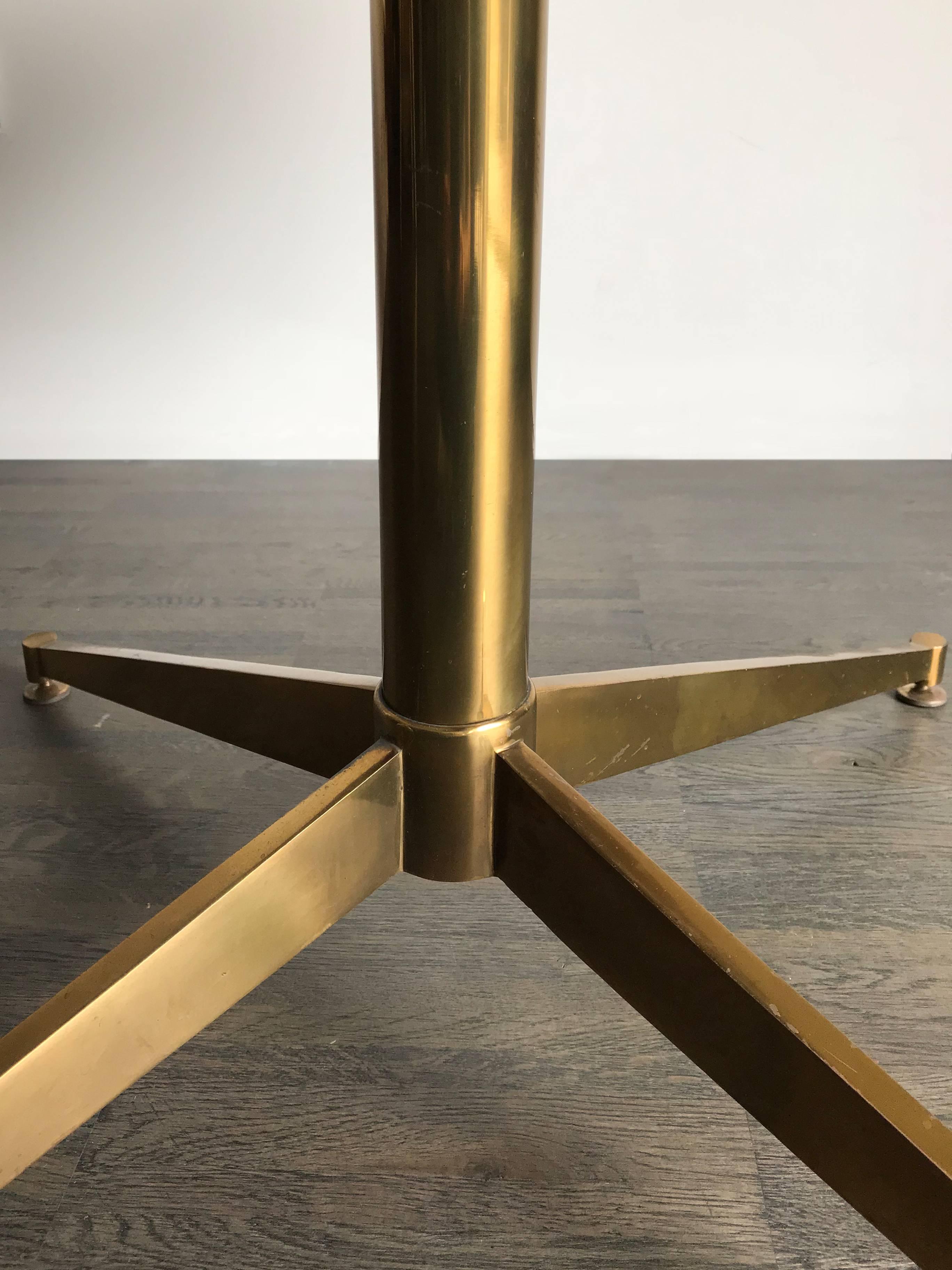 Ignazio Gardella Italian Wood Brass Mid-Century Modern Table for Azucena, 1950s 2