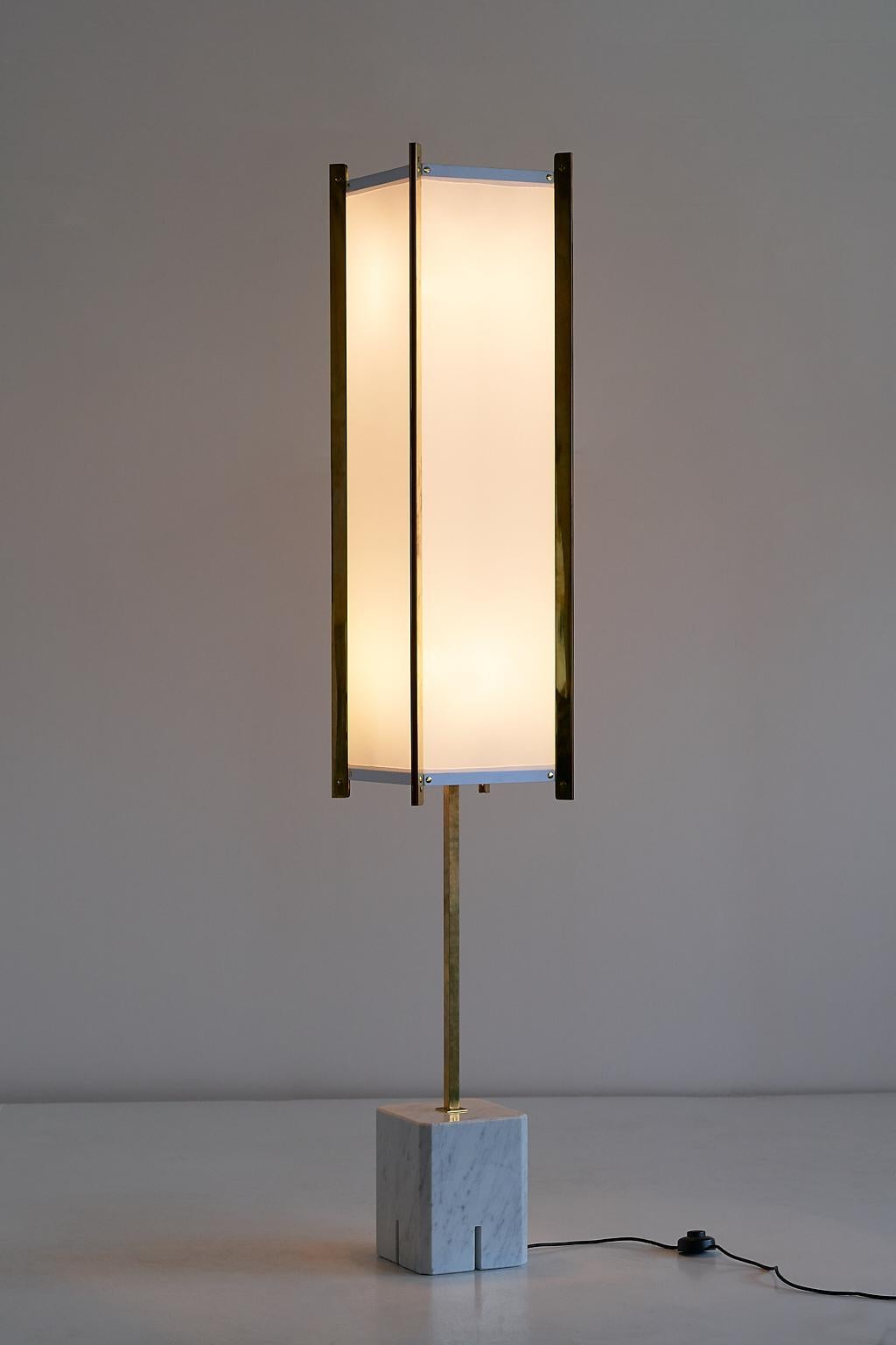 Lacquered Ignazio Gardella LTE12 Prisma Floor Lamp, Azucena, 1960s