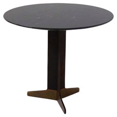 Runder Tisch von Ignazio Gardella aus Marmor und Messing 