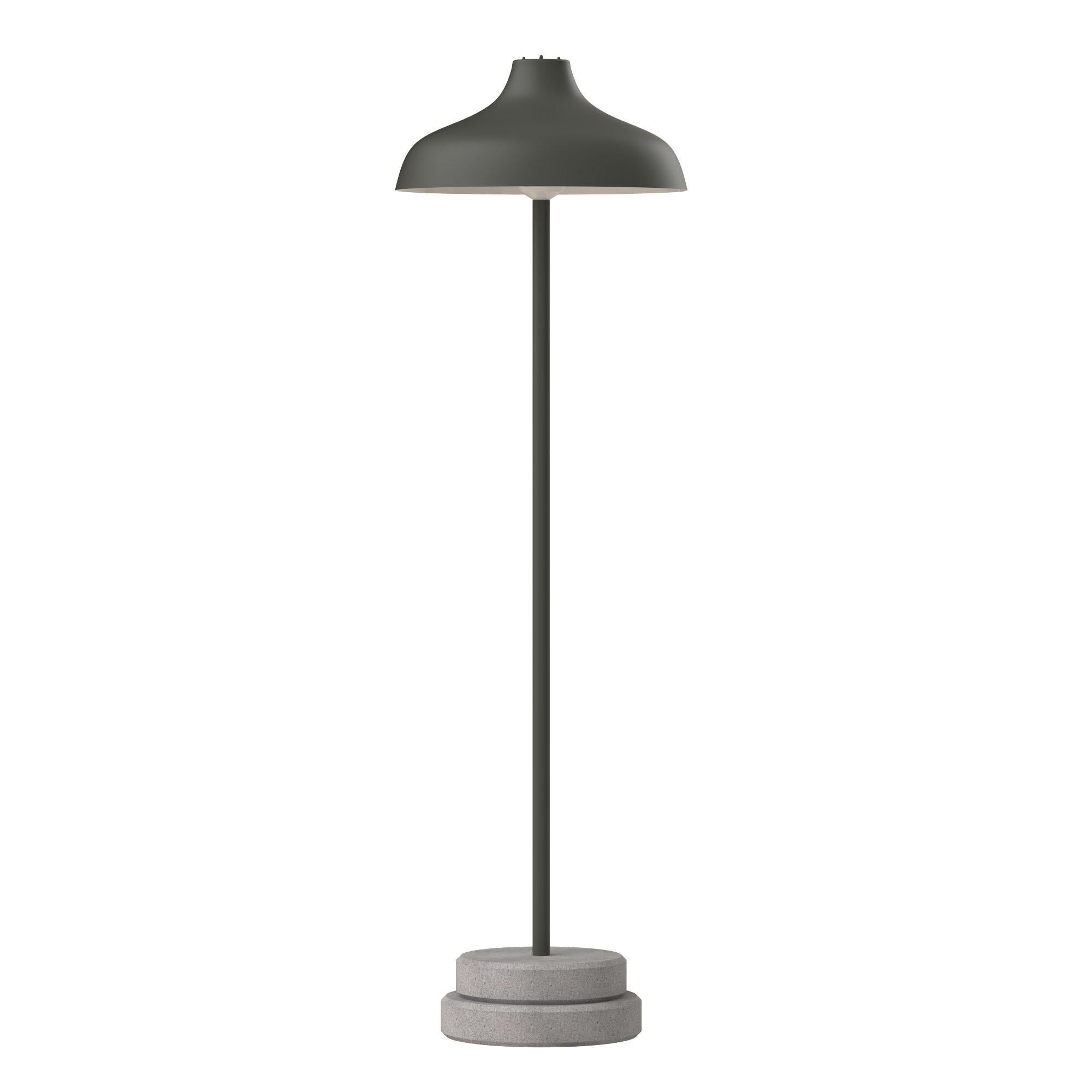 Contemporary Ignazio Gardella 'Pagoda Piantana' Floor Lamp for Tato Italia in Stone Gray For Sale