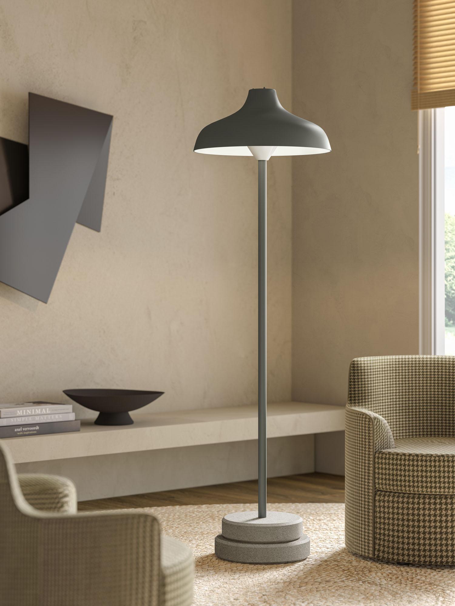 Contemporary Ignazio Gardella 'Pagoda Piantana' Floor Lamp for Tato Italia in Teracotta For Sale